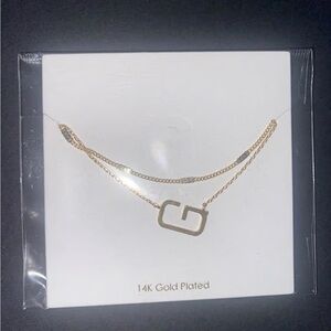 Gold Plated Necklace with Geometric Pendant
